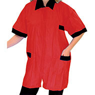 Short sleeve long grooming blouse - Red