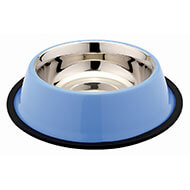 Anti-slip stainless bowl - Blue azur