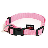 Adjustable dog collar pink nylon