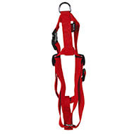 Adjustable dog harness red nylon