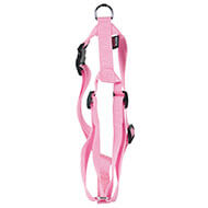 Adjustable dog harness pink nylon