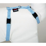Cat harness - Plain Fabric - blue