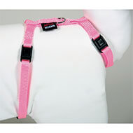 Cat harness - Plain Fabric - pink