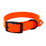 Orange flat reflective collar for dog hunting