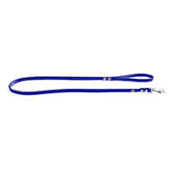 Blue leather leash for dog - classic coloured leather