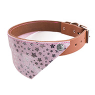 Cognac Bandana Pink Leather Necklace - Miami