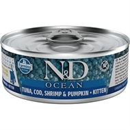 N&D - OCEAN - Tuna Cod Shrimp Pumpkin - Kitten - 80 G