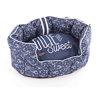 Dog oval basket - Collection Artémis - Blue