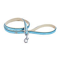 Dog lead - Pearly blue azur