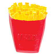 French fries Toy in latex - Red and yellow