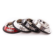 Dog bowl - stainless steel color Fish - Set of 4
