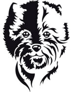 Westie dog head sticker