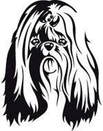 Shih-Tsu dog head sticker