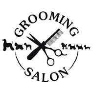 Sticker Grooming Salon 45cm - in English