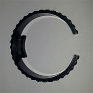 Rotating ring for pipe end for SC1200 and SC1300 dryer blaster