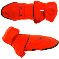 Dog rain coat - rain hood - For sale - red