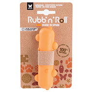 Dog floating toy - Rubb'n'Roll - orange stem - 12x3,5 cm