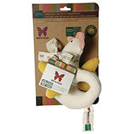 Dog organic handle teddy toy - hen 18 cm