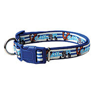 Blue sailor dog collar