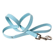 Blue suede leather lead