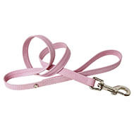 Pink suede leather lead