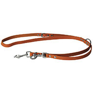 Dog natural leather lead - 3 positions