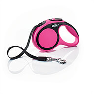 Dog retractable lead - Flexi vario pink strap