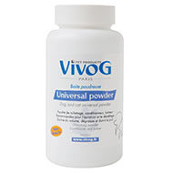Universal powder 2 in 1 for dogs and cats: Dry hair shampoo and hardener - Vivog