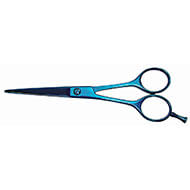 Grooming straight scissors for left-handed XP360 - semi-professional - Optimum Blue Ray - 16,5 cm