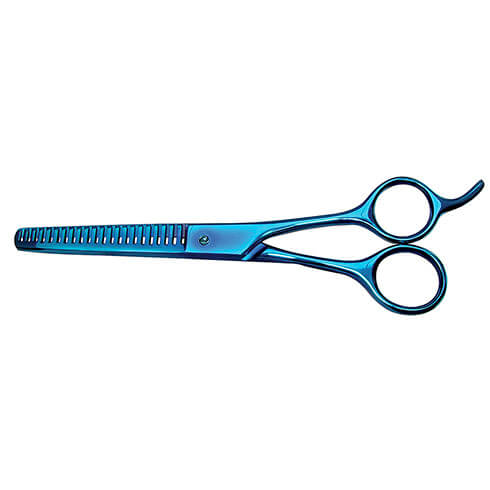 Grooming thinning scissors XP383 - semi-professional - Optimum Blue Ray - 17,5 cm