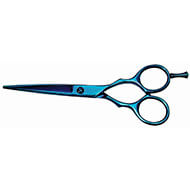Grooming straight scissors XP391 - semi-professional - Optimum Blue Ray - 16,5 cm