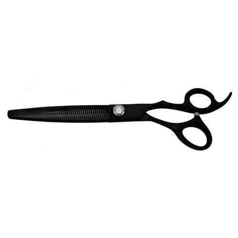 Grooming straight scissors for right-handed XP806 - professional - Optimum Black Titanium - 19 cm