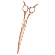 Curved grooming scissors XP904 - 21.8 cm - Optimum pink pearl