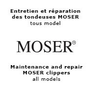 Entretien et réparation des tondeuses Moser (sur devis)